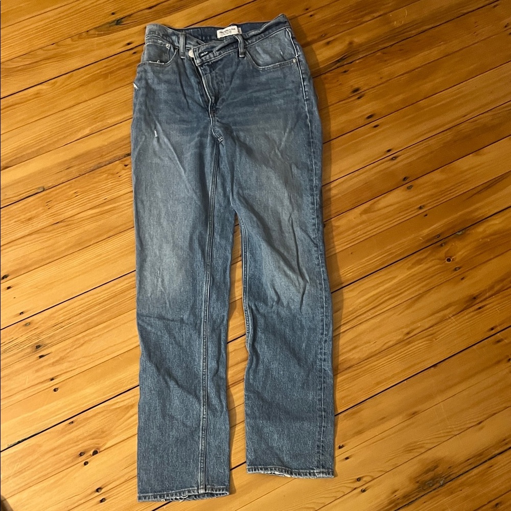 Abercrombie & Fitch Straight Leg Blue Jeans